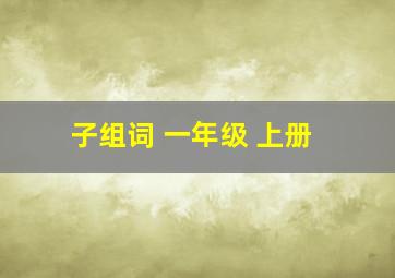 子组词 一年级 上册